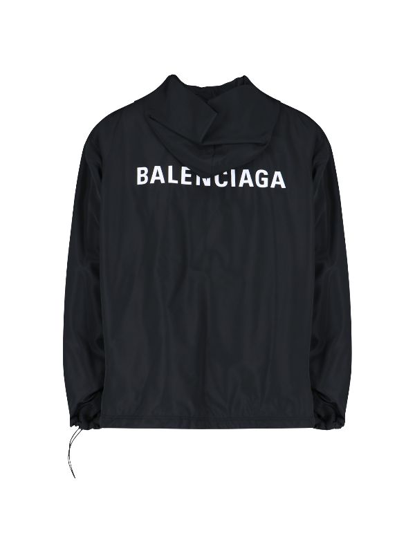 back logo zip-up jacket