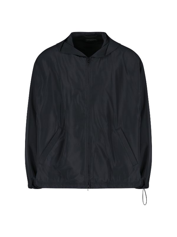 back logo zip-up jacket