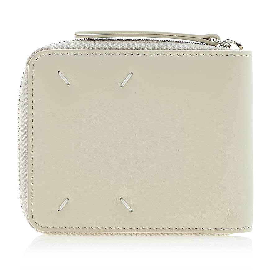 stitch zip-around bi-fold wallet