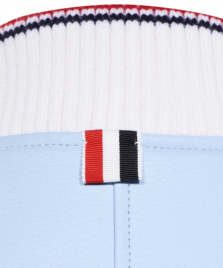 Diagonal Armband Leather Bomber Jacket