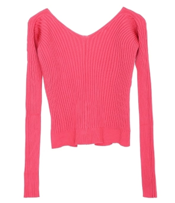 23SS La maille Pralu longue (La Maye Fralou Long Micro Charm Logo Cardigan)