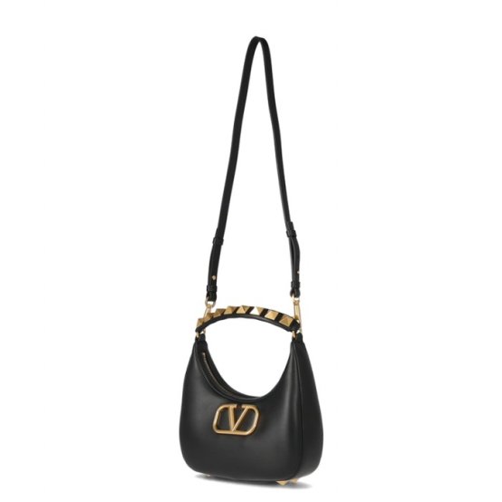 V logo studded hobo bag