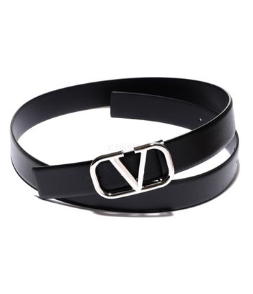 23SS V logo signature belt