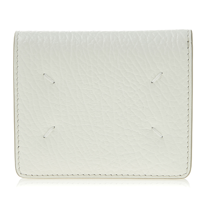 Stitched Leather Compact Bifold Wallet