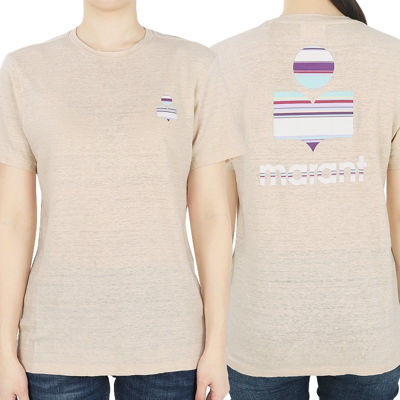 Zwell linen short-sleeved T-shirt