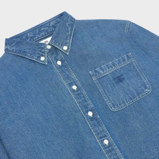 23SSCROPPED SHIRT IN UNION OCEAN WASH DENIM