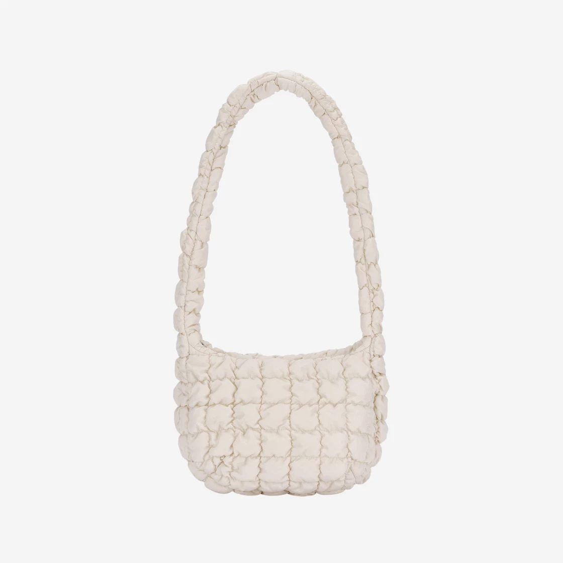 COS Quilted Messenger Bag Beige