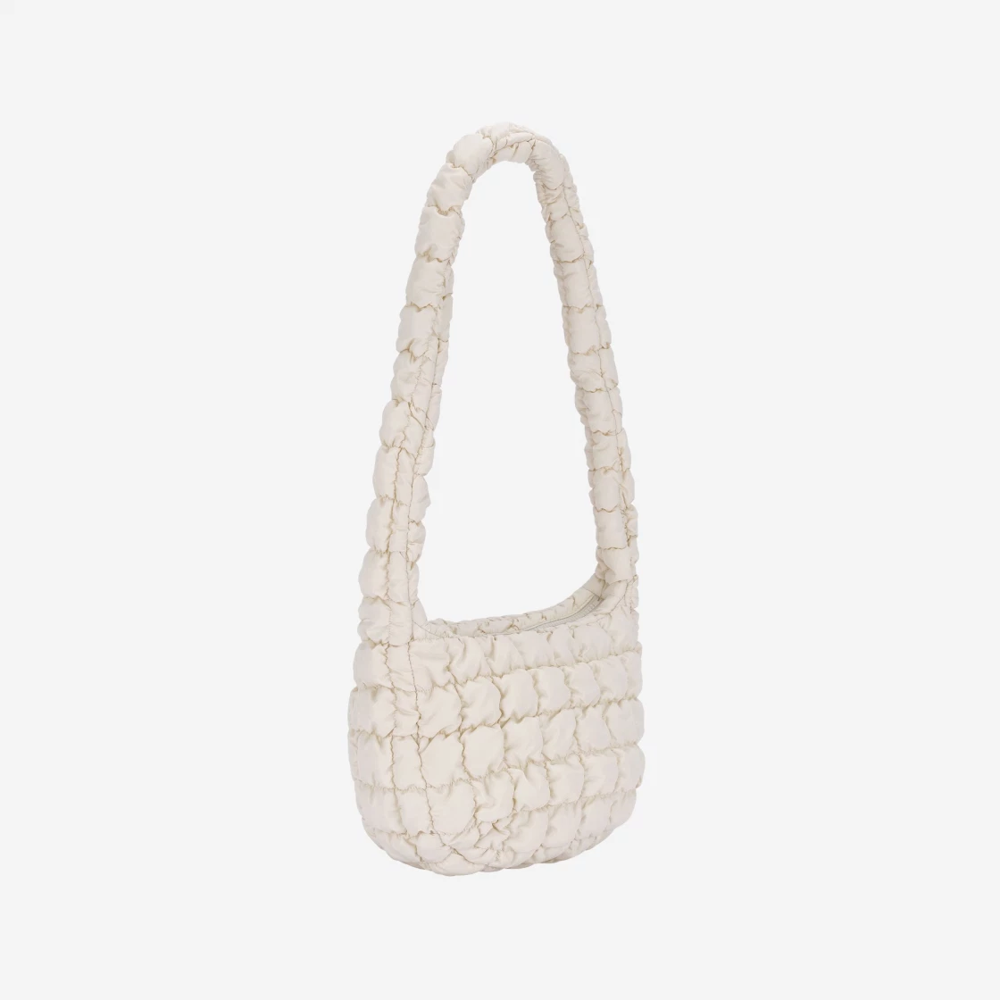 COS Quilted Messenger Bag Beige