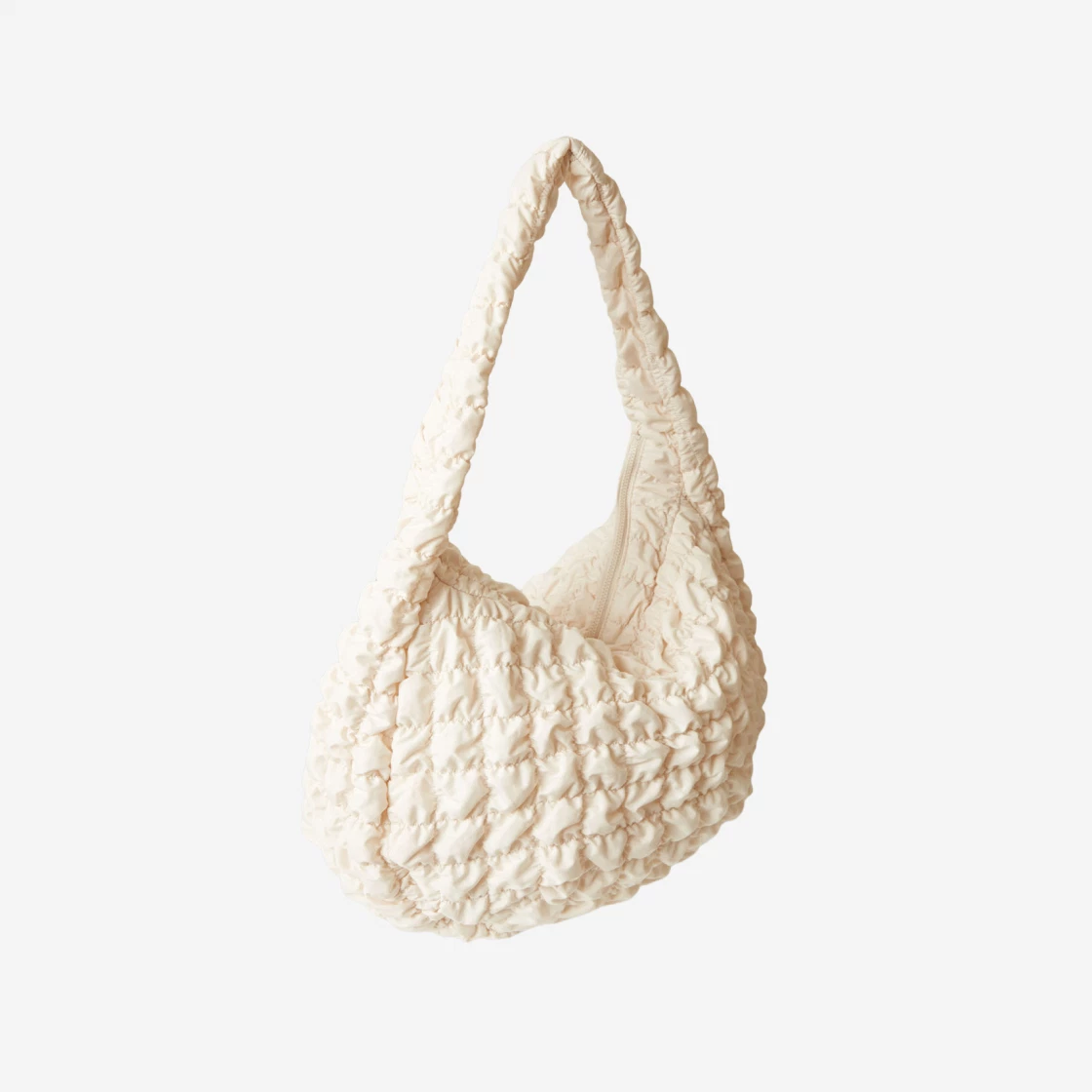 COS Quilted Oversized Shoulder Bag Off White