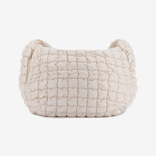 COS Quilted Oversized Shoulder Bag Off White