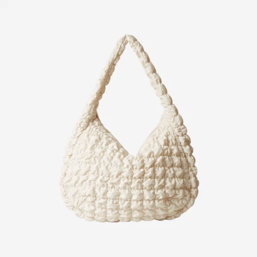 COS Quilted Oversized Shoulder Bag Off White