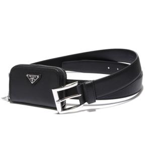 23SS (triangular logo pouch leather belt)