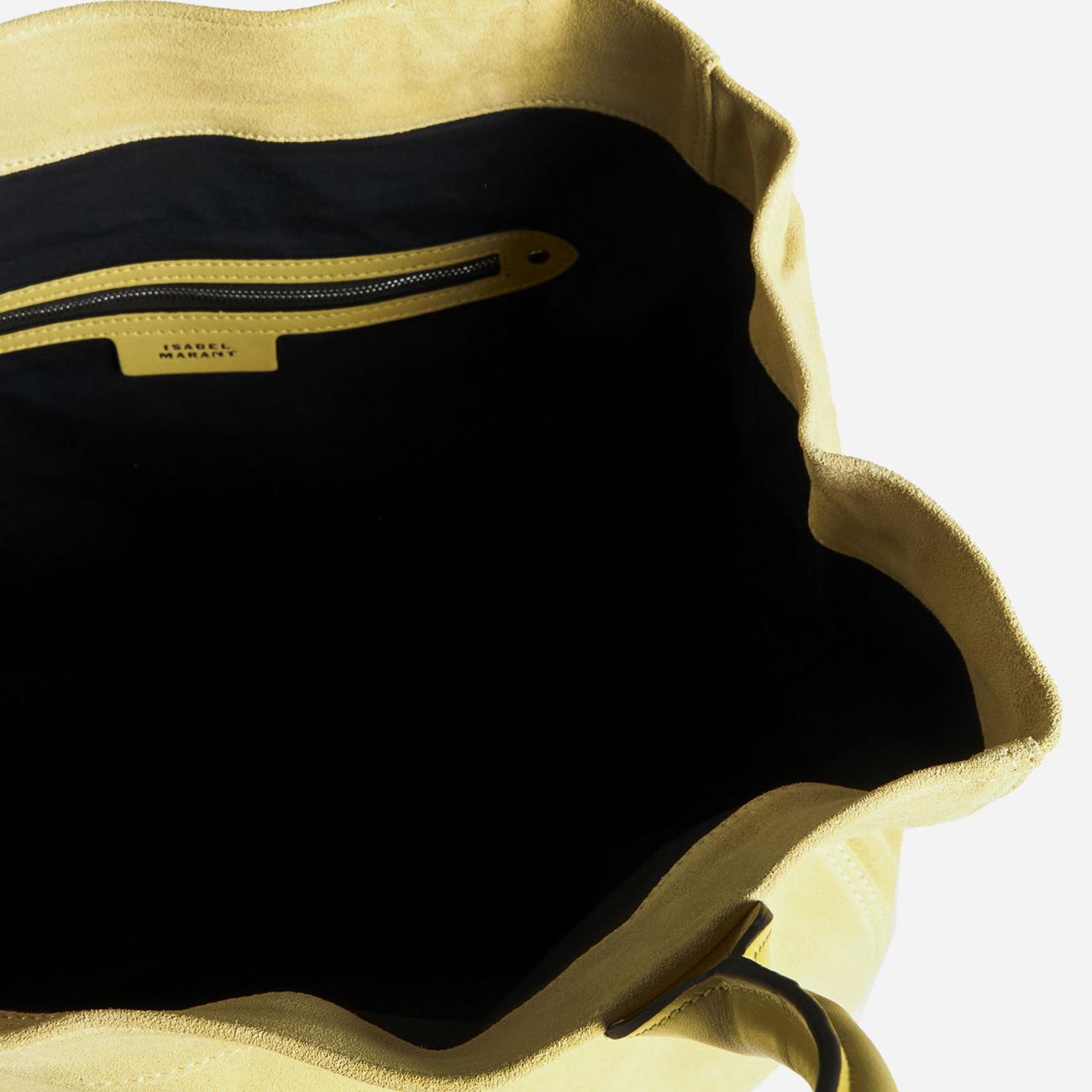 Isabel marant Small Yanky Suede Logo Tote Bag yellow