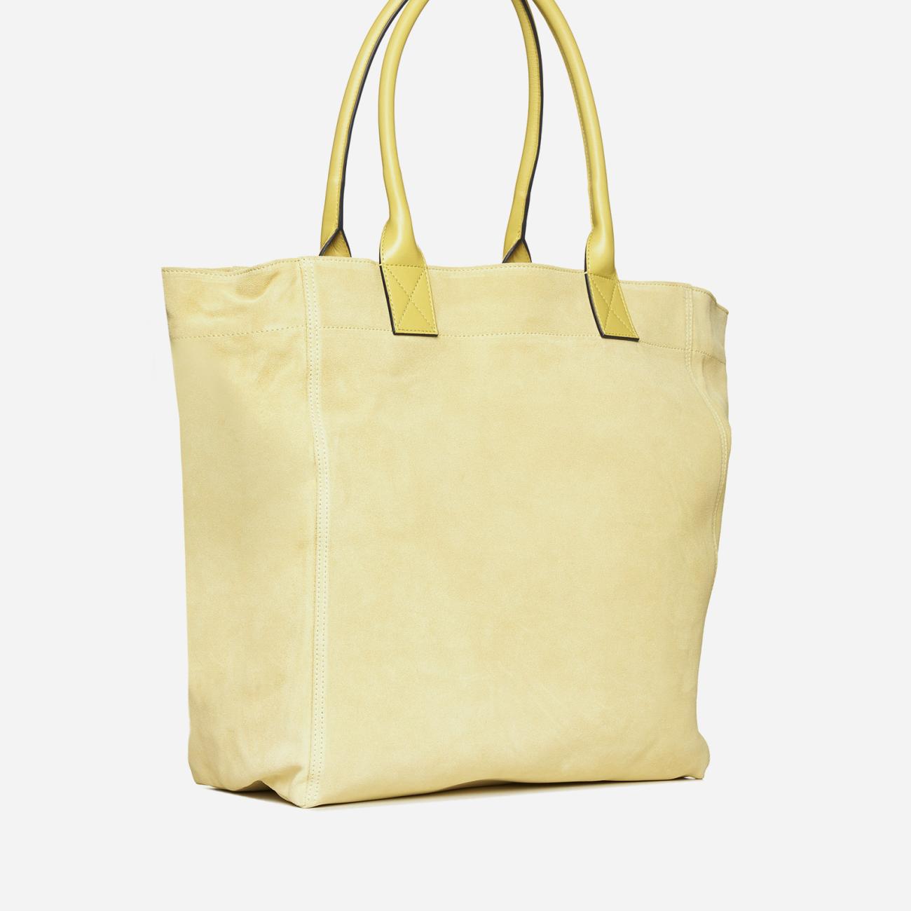 Isabel marant Small Yanky Suede Logo Tote Bag yellow