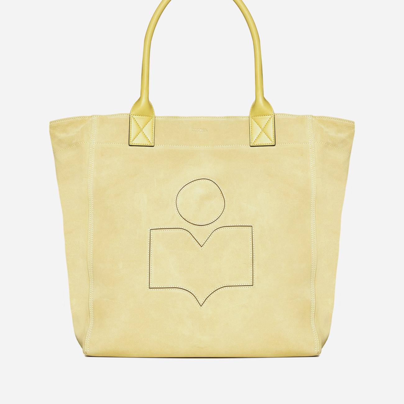 Isabel marant Small Yanky Suede Logo Tote Bag yellow