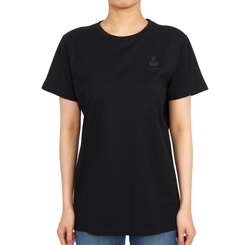 Evie chest logo T-shirt BLACK
