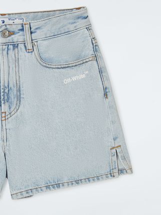 Diagonal Denim Shorts