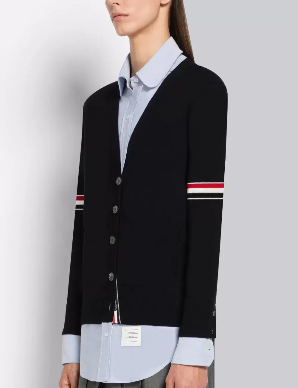 MILANO STITCH OXFORD COMBO CARDIGAN SHIRT