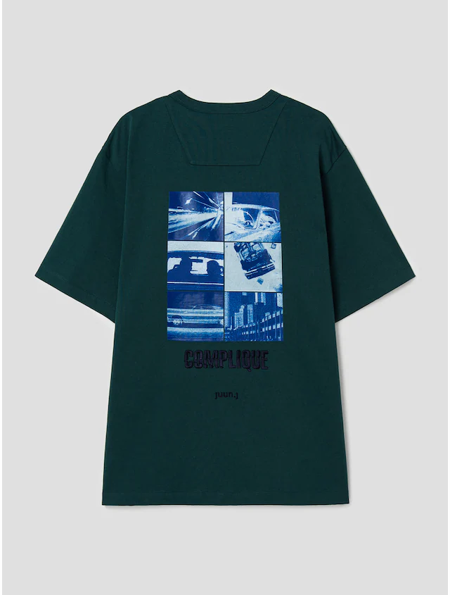 Cotton Graphic Loose Short Sleeve - Green