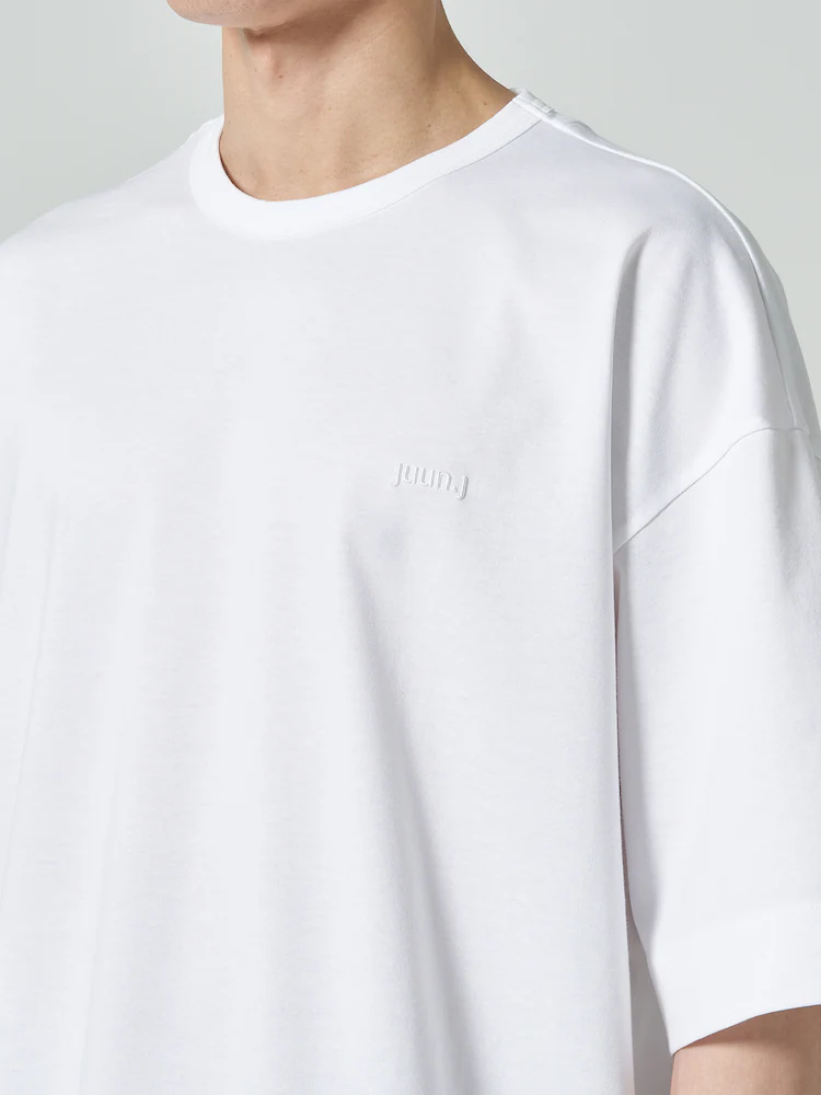 Cotton Plain Semi-Overfit T-Shirt - White