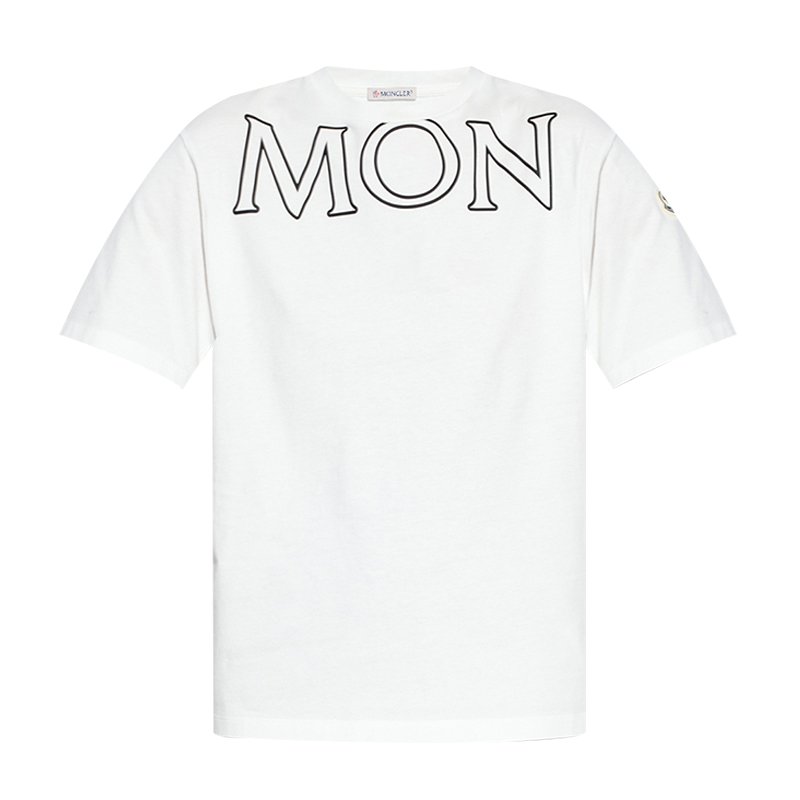 Logo patch short sleeve T-shirt white