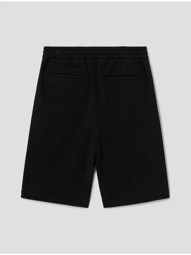 Cotton Wide Shorts - Black