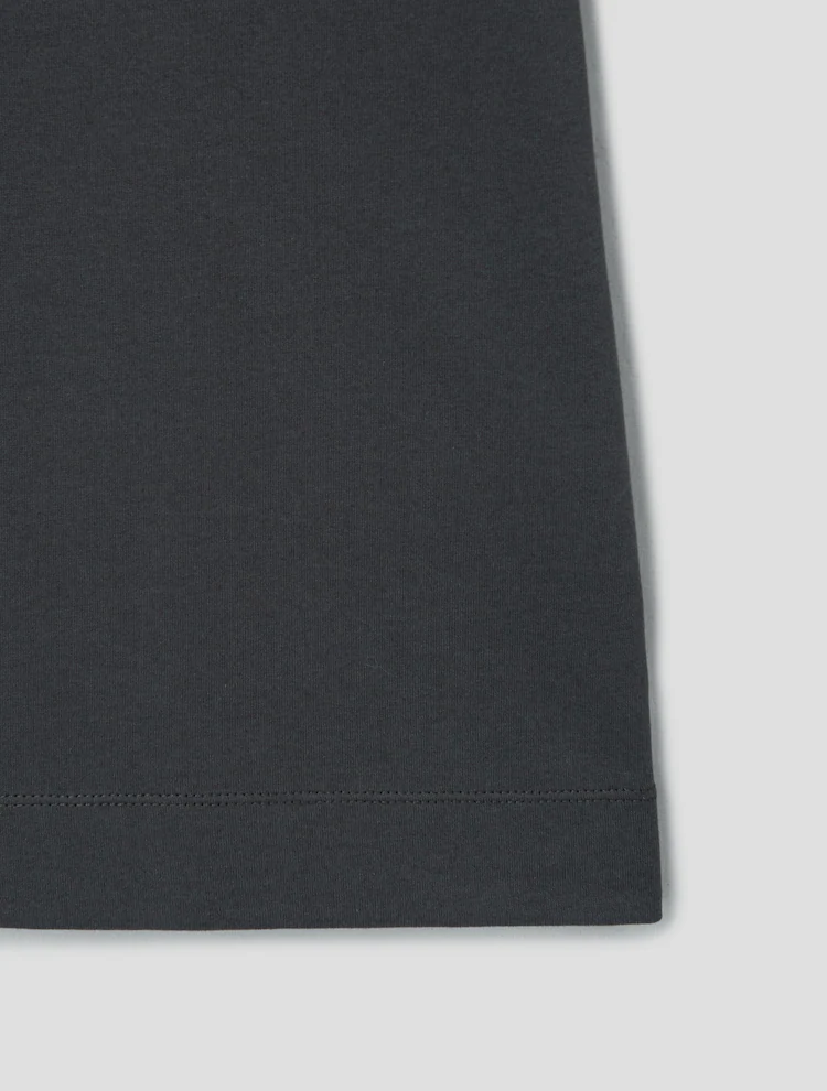 Layered Detail Short Sleeve T-Shirt - Gray