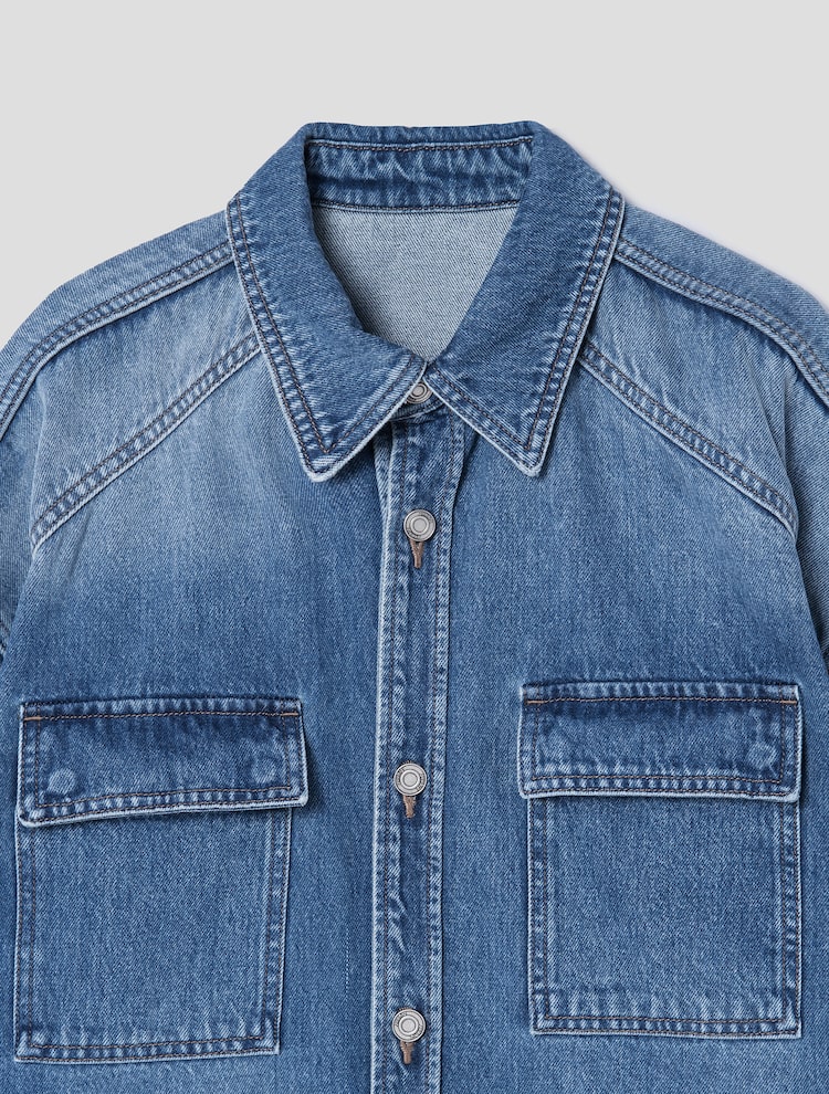 [Celeb Wear] Denim Shirt - Blue