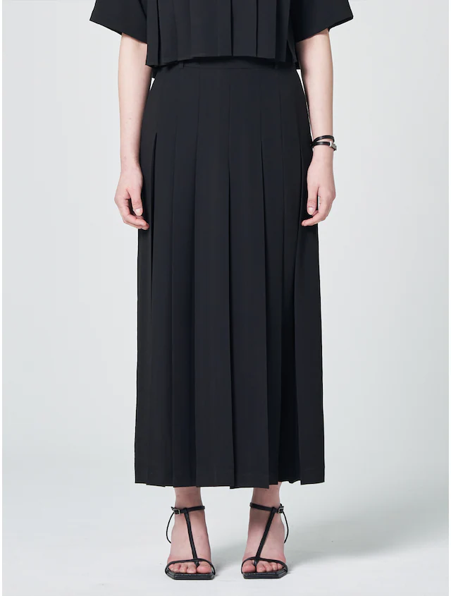 [Pre-order] Pleated Wide Pants - Black