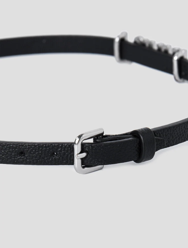Silverpoint Leather Bracelet - Black/Silver