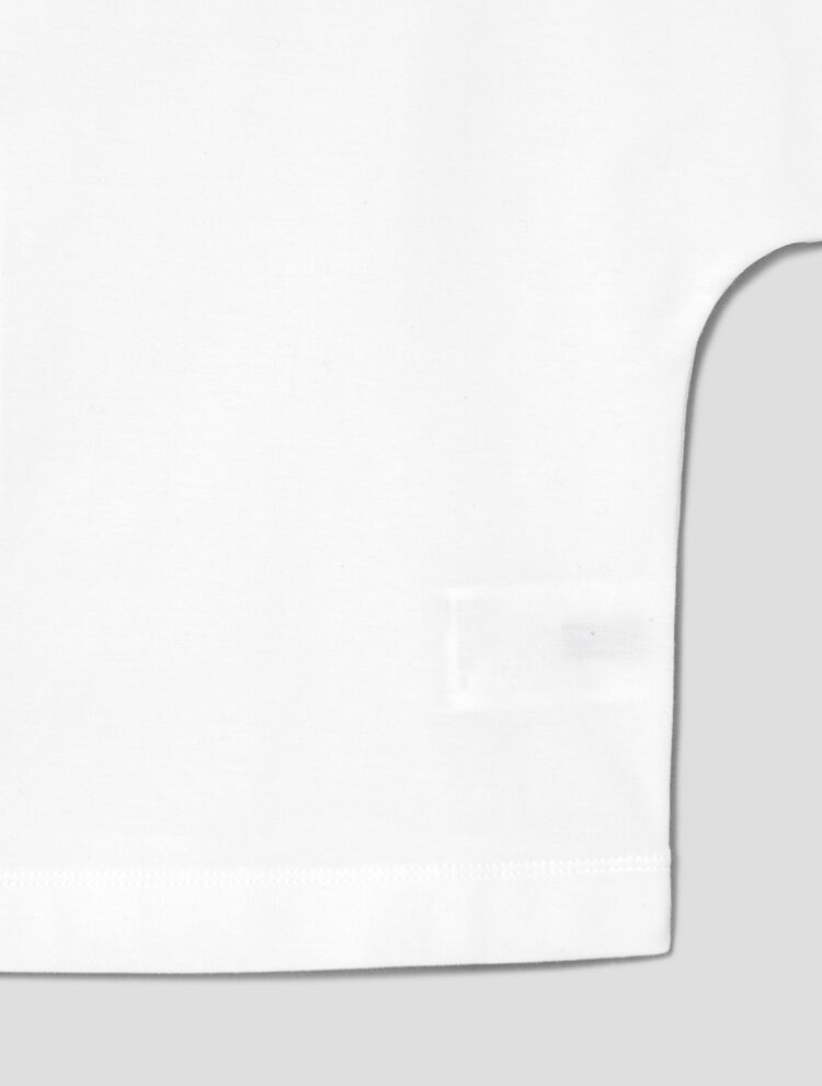 Wide Sleeve Crop Short Sleeve T-Shirt - White