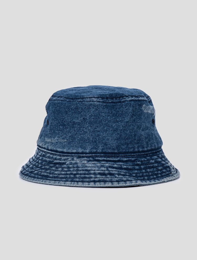 JUUN.JEANS Logo Denim Bucket Hat - Blue