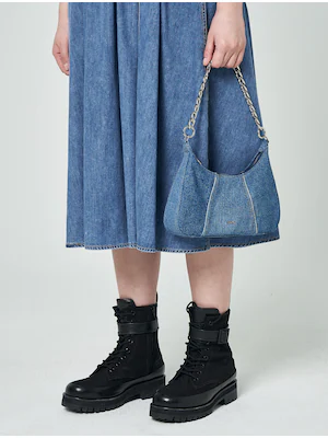 Denim Slip Dress - Blue