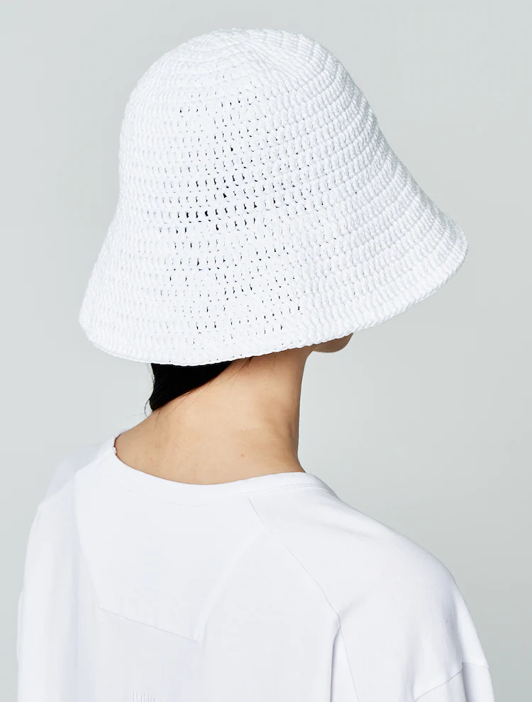 Cotton Knitting Hat - White