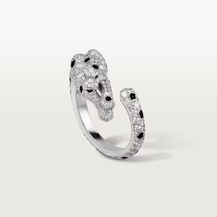 CARTIER PANTHER DE CARTIER RING white gold-onyx-diamonds 