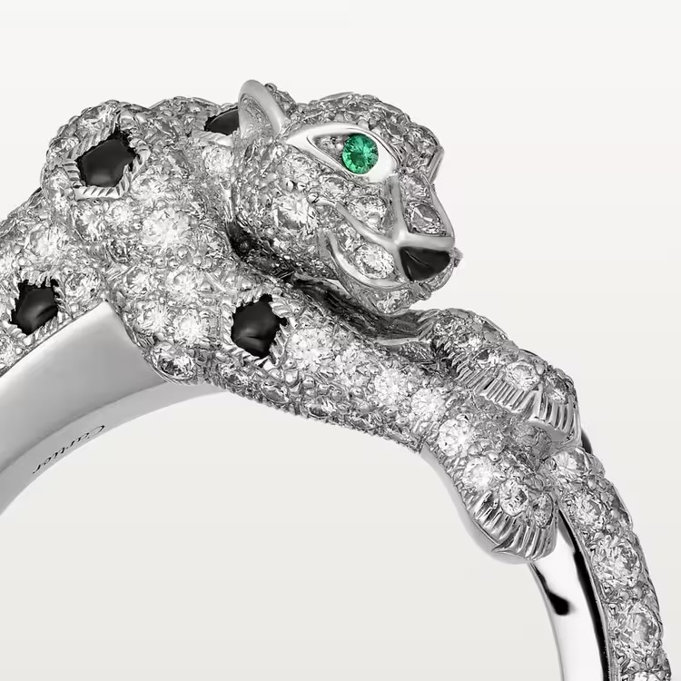 CARTIER PANTHER DE CARTIER RING white gold-onyx-diamonds 