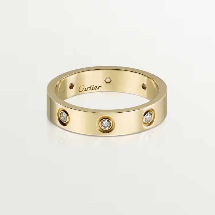 LOVE WEDDING BAND, 8 DIAMONDS