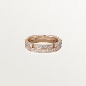 MY YONG PANDA FINE WEDDING BAND, SET WITH 2 ROWS OF HALF DIAMONDS PAVÉ