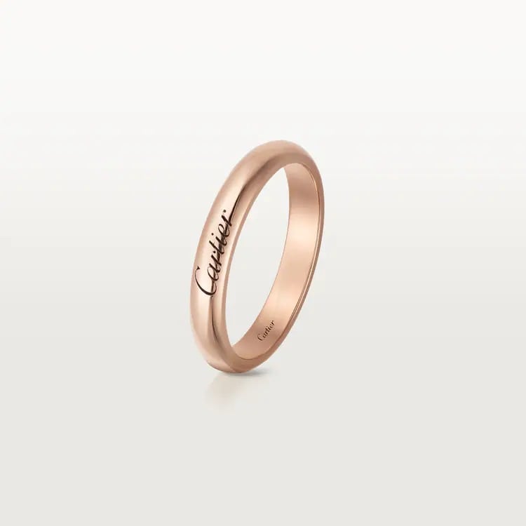 C DE CARTIER WEDDING BAND pink gold
