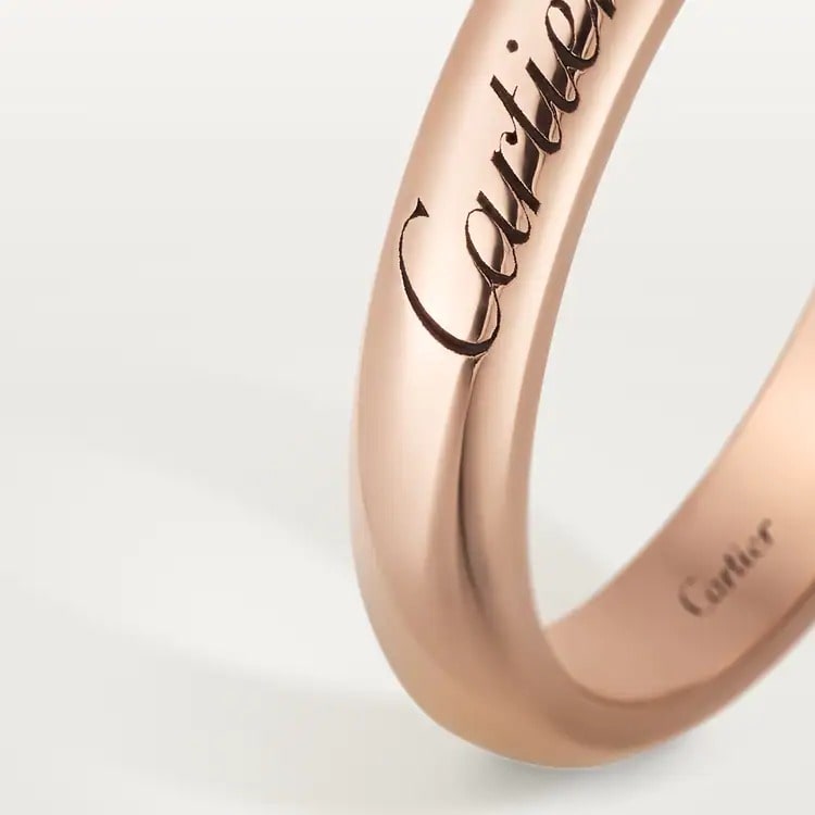 C DE CARTIER WEDDING BAND pink gold