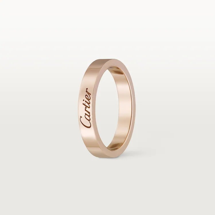 C DE CARTIER WEDDING BAND pink gold