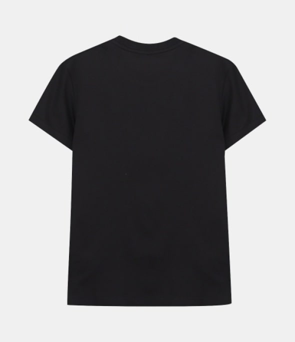 logo embroidered T-shirt black