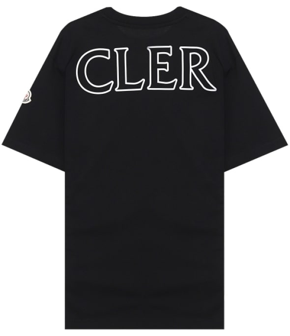 Logo patch short sleeve T-shirt black