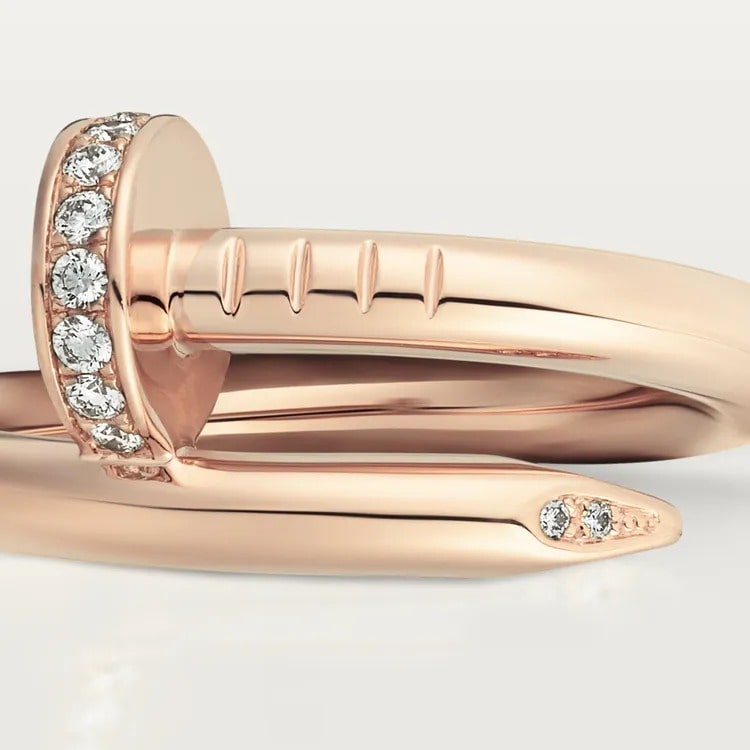 JUST EN CLUE RING pink gold