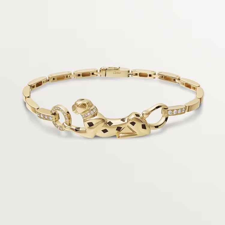yellow gold PANTHER DE CARTIER BRACELET 