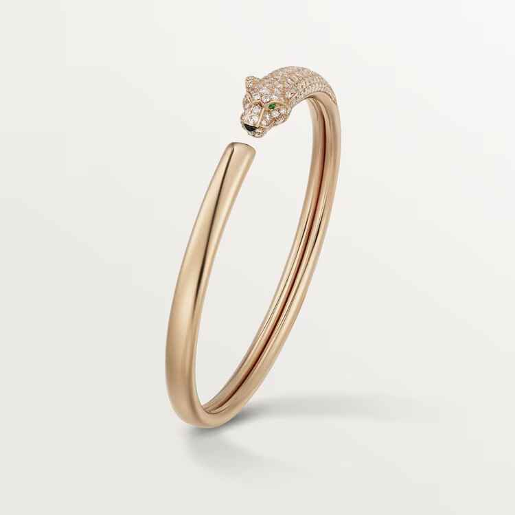 pink gold, diamonds. PANTHER DE CARTIER BRACELET