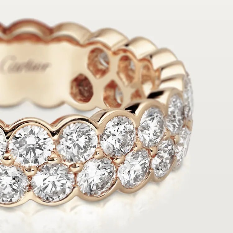 BROADLY DE CARTIER WEDDING BAND pink gold