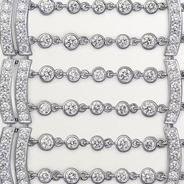 FLEUR DE CARTIER BRACELET white gold 342 brilliant-cut diamonds
