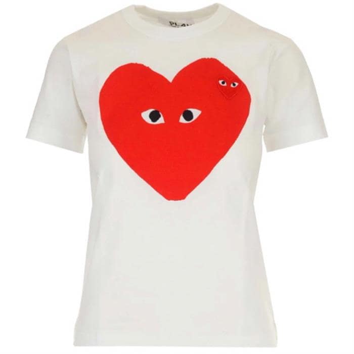double heart short sleeve tee