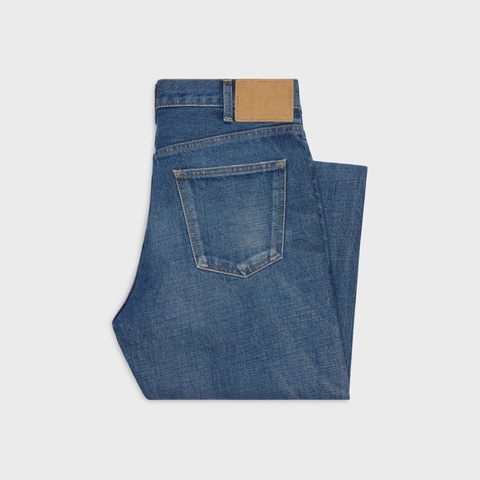 POLLY JEANS IN DARK UNION WASH DENIM DARK UNION WASH 